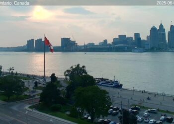 2025-06-08 Morning | Windsor, Ontario, Canada | Detroit Skyline, Michigan, USA