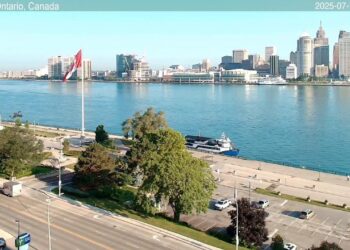 2025-07-09 Evening | Windsor, Ontario, Canada | Detroit Skyline, Michigan, USA