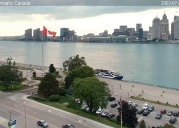 2025-07-09 Morning | Windsor, Ontario, Canada | Detroit Skyline, Michigan, USA