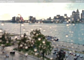 2025-07-06 Morning | Windsor, Ontario, Canada | Detroit Skyline, Michigan, USA