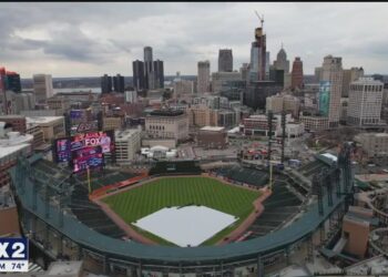 Comerica Park celebrating 25th anniversary