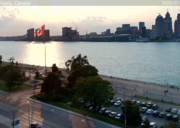 2025-07-03 Morning | Windsor, Ontario, Canada | Detroit Skyline, Michigan, USA