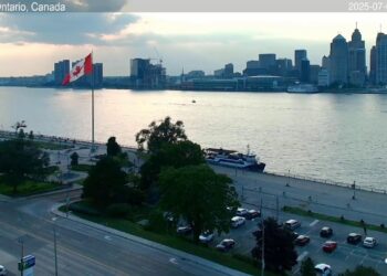 2025-07-08 Morning | Windsor, Ontario, Canada | Detroit Skyline, Michigan, USA
