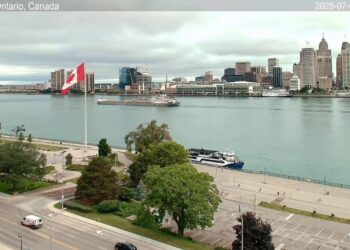 2025-07-06 Evening | Windsor, Ontario, Canada | Detroit Skyline, Michigan, USA