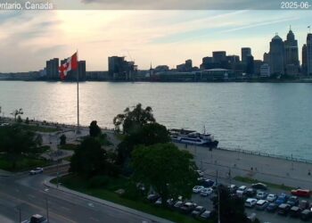 2025-06-15 Morning | Windsor, Ontario, Canada | Detroit Skyline, Michigan, USA