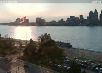2025-06-14 Morning | Windsor, Ontario, Canada | Detroit Skyline, Michigan, USA