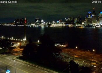 2025-05-22 Evening | Windsor, Ontario, Canada | Detroit Skyline, Michigan, USA