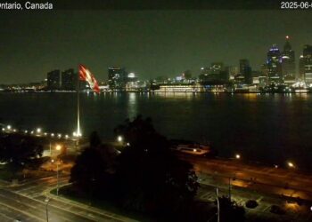 2025-06-08 Evening | Windsor, Ontario, Canada | Detroit Skyline, Michigan, USA
