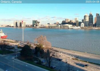 2025-04-07 Evening | Windsor, Ontario, Canada | Detroit Skyline, Michigan, USA