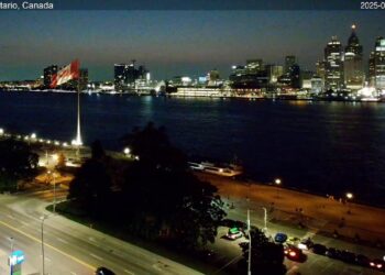 2025-08-13 Morning Segment – Detroit River Live Cam from Windsor, Ontario, Canada