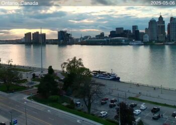 2025-05-06 Morning | Windsor, Ontario, Canada | Detroit Skyline, Michigan, USA