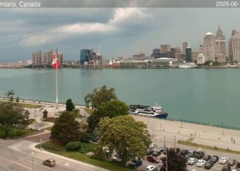 2025-06-18 Morning | Windsor, Ontario, Canada | Detroit Skyline, Michigan, USA