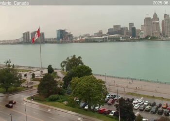 2025-06-13 Morning | Windsor, Ontario, Canada | Detroit Skyline, Michigan, USA
