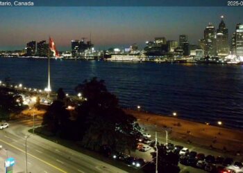 2025-08-09 Morning Segment – Detroit River Live Cam from Windsor, Ontario, Canada