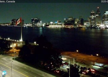 2025-08-14 Morning Segment – Detroit River Live Cam from Windsor, Ontario, Canada