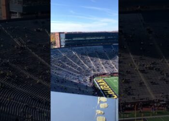 On top of THE BIG HOUSE! 🏈 University of Michigan Football Stadium #michiganfootball #goblue