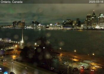 2025-03-16 Morning | Windsor, Ontario, Canada | Detroit Skyline, Michigan, USA