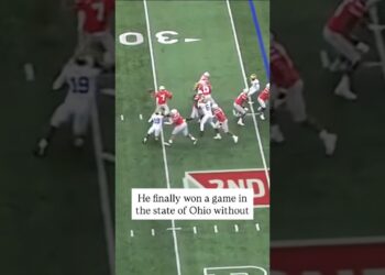 Jim Harbaugh finally won a game in Ohio! #shorts #ohiostate #michigan