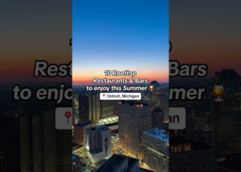 Enjoy an elevated evening in Detroit at these 10 rooftop bars & restaurants 🌃🍸 #Detroit #2024
