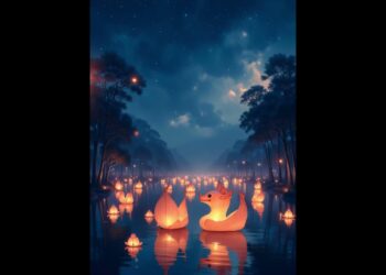 Enchanted Lantern Festival on a Serene Lake, video content, 2025 #arsenalai_