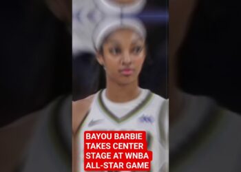 BAYOU BARBIE TAKES CENTER STAGE AT WNBA ALL-STAR GAME #BayouBarbie #wnbaallstar #wnba #AngelReese