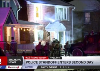 Police standoff enters second day after man barricades himself with sword in Ypsilanti home