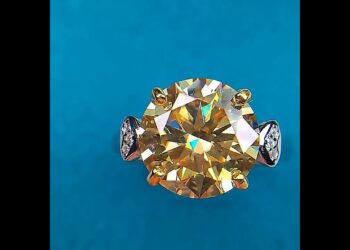 Adorn Her with Elegance 5 ct Champagne Yellow Moissanite Ring in 925 Silver the Perfect Gift for Her