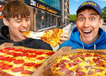Two Brits try Little Caesars for the first time!