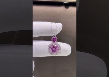 Want to Shine Bright? Check Out This Stunning 6 Carat Diamond and Pink Moissanite Necklace!