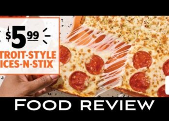 Food Review: 2026 Detroit Style Slices-N-Stix Pizza at Little Caesars $5.99