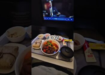 Flying back to Detroit from Seoul. Here’s the #FoodReview of the #Lunch and the #PreArrival #Meals