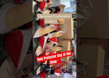 Sole Protector Day at the shop, let’s work on some #christianlouboutin heels #americascobbler #asmr