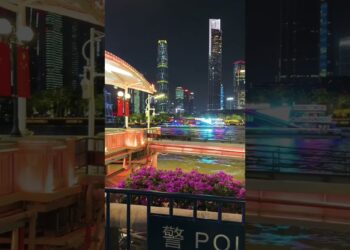 Canton tawer night view,guangzhu 🇨🇳 #music #travel