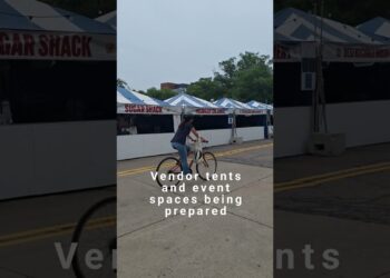 Ann Arbor Summer Festival Setup | Ingalls Mall June 2025