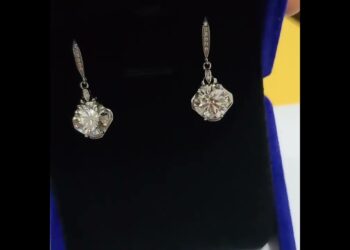 925 Silver 6 Carat D Color VVS1 Moissanite Drop Earrings – GAR Certified & Diamond Test Passed