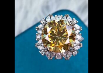 Glistening 6 Carat Yellow Moissanite Snowflake Ring in Premium 925 Silver for Women   ❄️